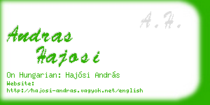 andras hajosi business card