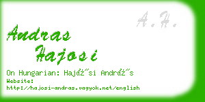 andras hajosi business card